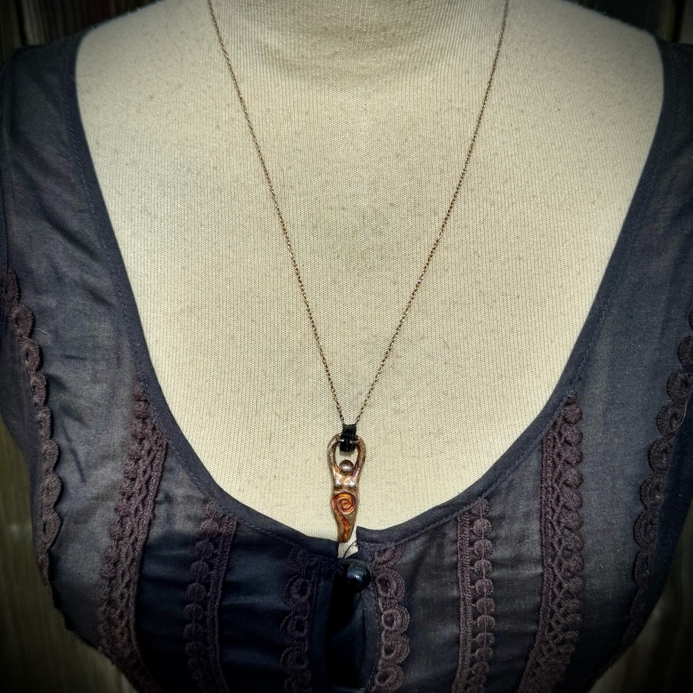 Goddess Necklace with black tourmaline